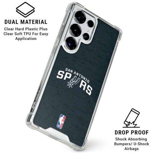 NBA San Antonio Spurs Distressed Galaxy S25 Ultra Clear Case